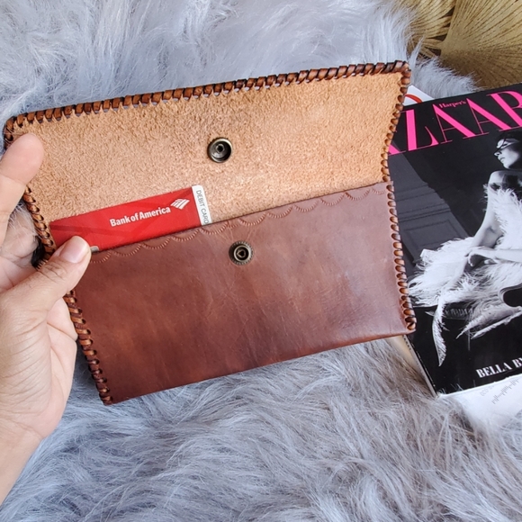 brown large genuine leather wallet - Picture 8 of 8